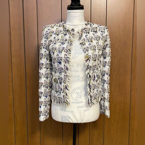 L'AGENCE Angelina Woven Crop Jacket size 0 - Picture 5 of 15